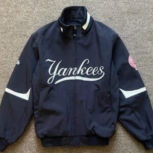 2009 Majestic New York Yankees World Series Therma Base Bomber Jacket Mens Large